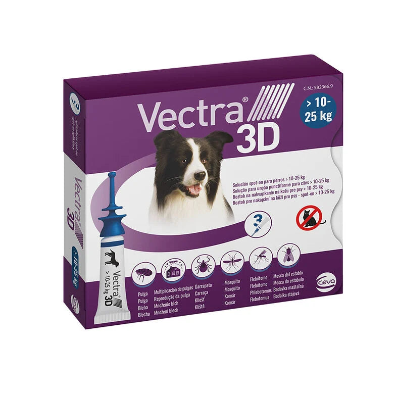 Pipetas Antiparasitarias Vectra 3D para Perros | Triple Protección Repelente