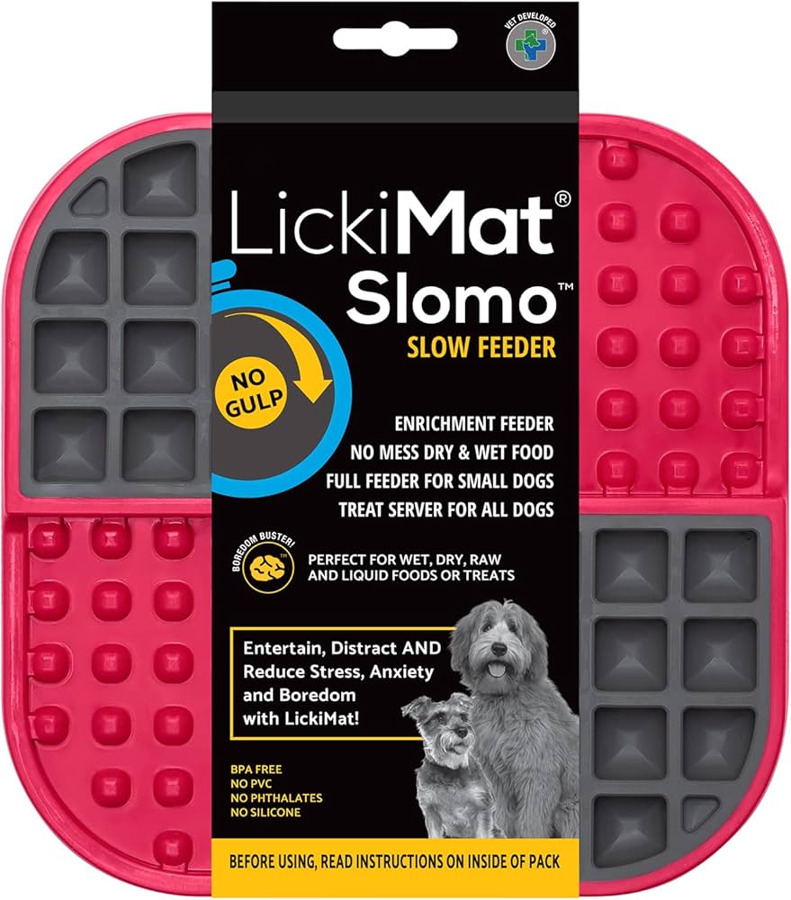 LickiMat Slomo – Alfombrilla de Lamido de Doble Textura para Perros