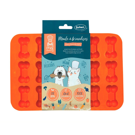 Molde de Silicona para Golosinas y Snacks en Forma de Hueso para Perros y Gatos | Bubimex Bubi Chef