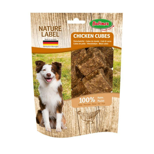Cubos de Pollo 100% Naturales para Perros (150g) | Nature Label Bubimex