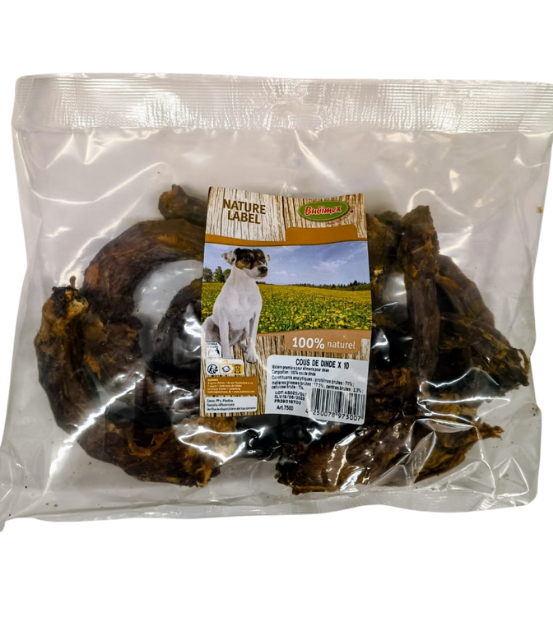 Cuellos de Pavo 100% Naturales para Perros (10 Unidades) Bubimex