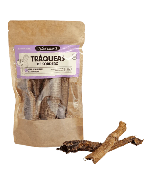 Tráqueas de Cordero 100% Naturales Wild Balance 80g