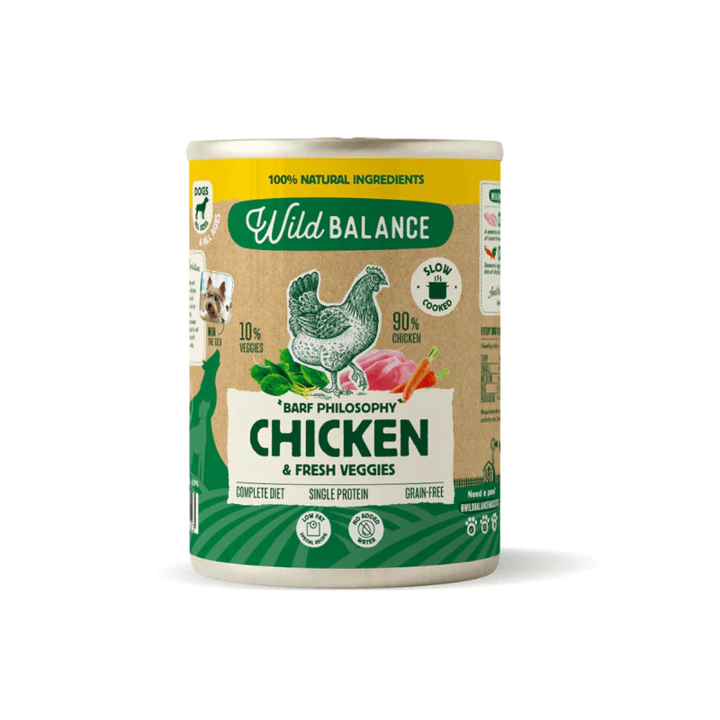 Wild Balance BARF Pollo & Verduras Frescas · Lata 400 g