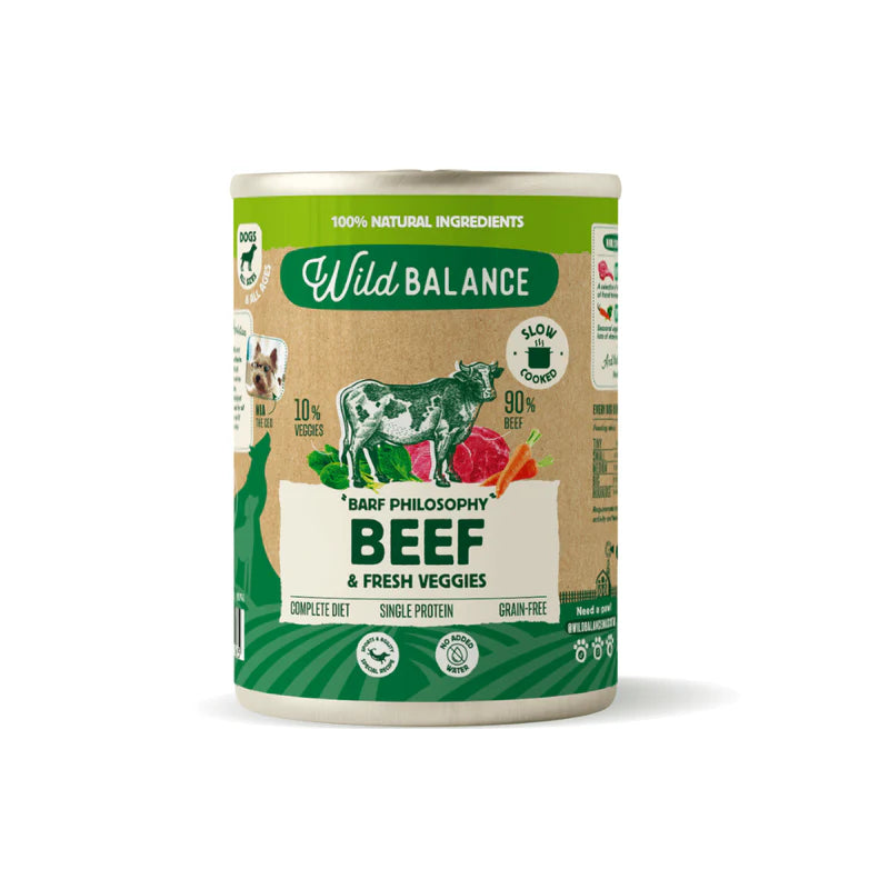 Wild Balance Filosofía BARF Ternera y Verduras Frescas 400 g