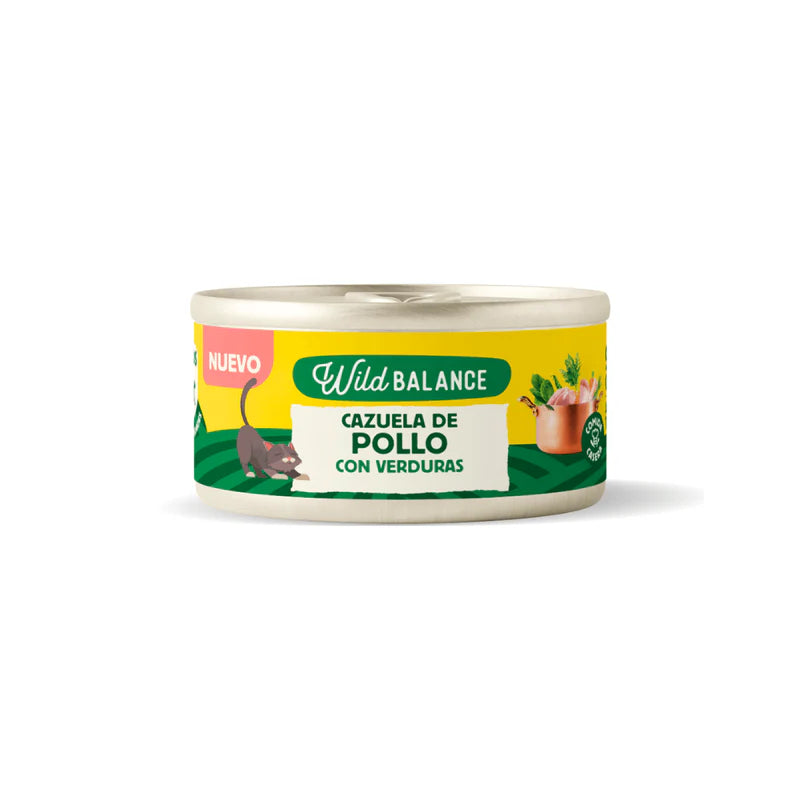 Wild Balance Cazuela de Pollo con Verduras para Gatos 80g