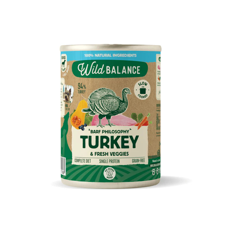Lata de Pavo para Perros 400 g | Comida húmeda natural y sin cereales
