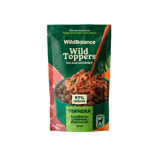 Wild Balance Topper Monoproteico de Ternera | Potenciador Natural de Apetito e Hidratación | 85g