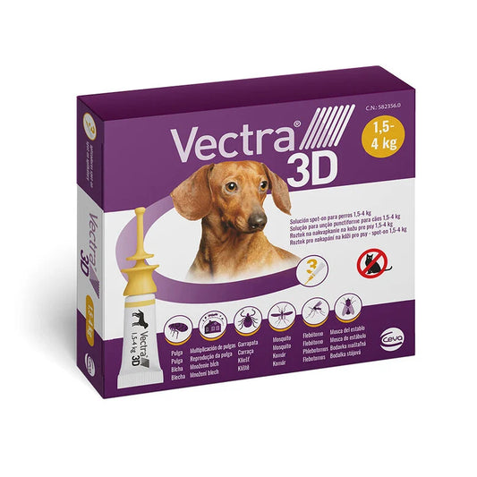 Pipetas Antiparasitarias Vectra 3D para Perros | Triple Protección Repelente