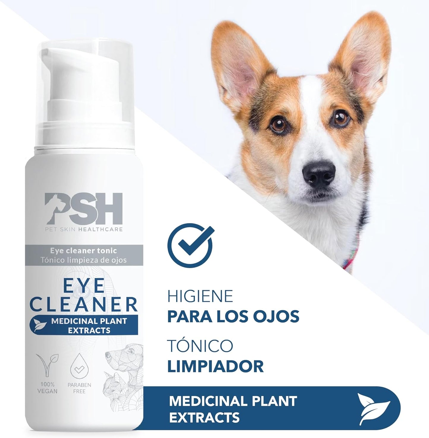 Limpiador Ocular PSH para Perros (100 ml) | Higiene Natural y Suave