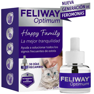 Feliway Optimum Recambio – Recambio Difusor Antiestrés para Gatos (48 ml)