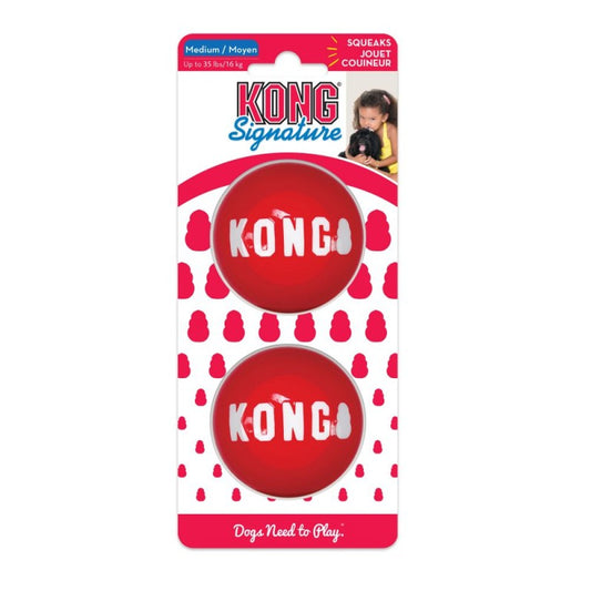 KONG Signature Balls – M (Pack de 2)