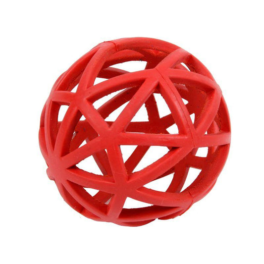 Pelota Reticular de Caucho Natural (11 cm) para Perros | Enriquecimiento y Vínculo