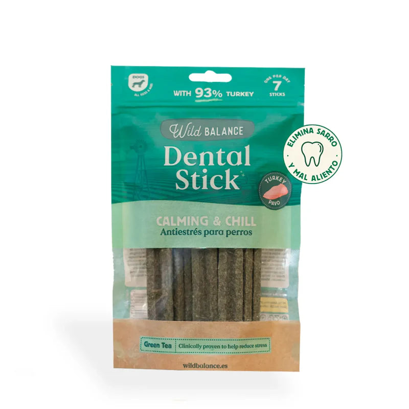 Sticks Dentales Calmantes para Perros con Pavo – Wild Balance Calming & Chill (7 uds)